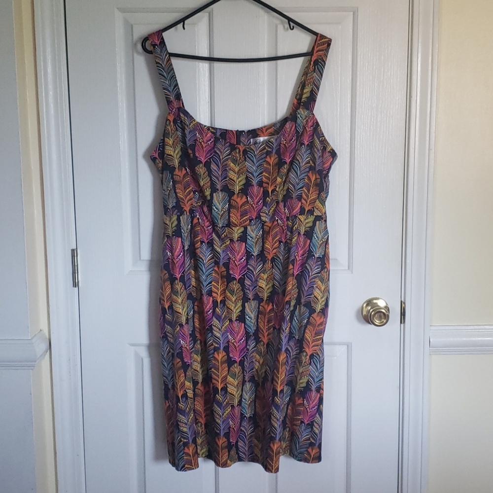 Feather Print Dress